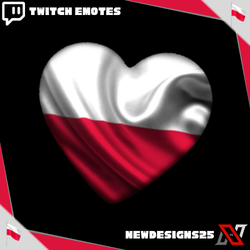 Poland Animated Heart Emote product image (1)