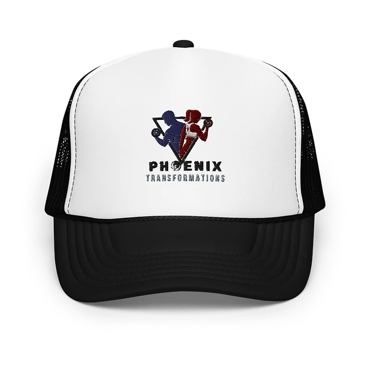 Two Toned Trucker Hat w/ Color Logo product image (7)