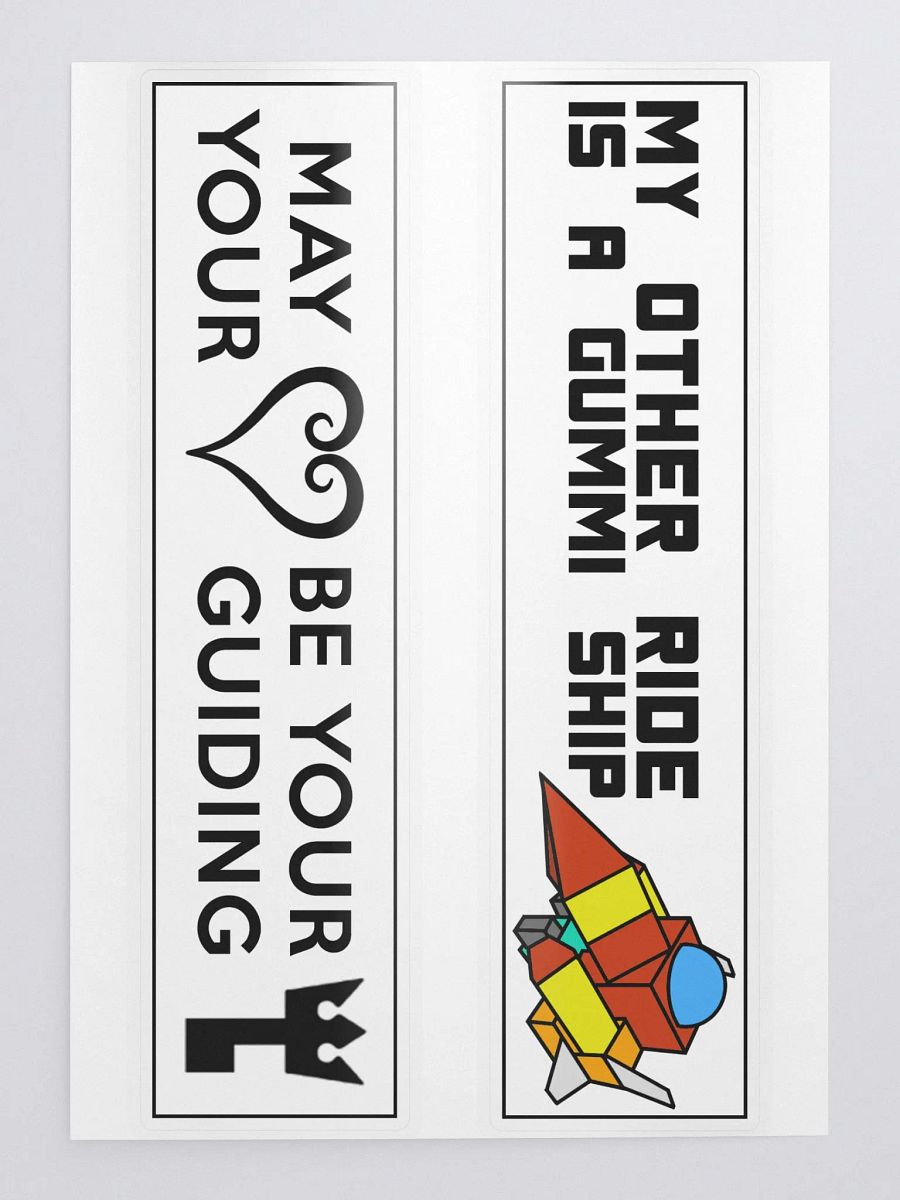 My Other Ride Is A Gummi Ship + MYHBYGK Bumper Stickers product image (1)