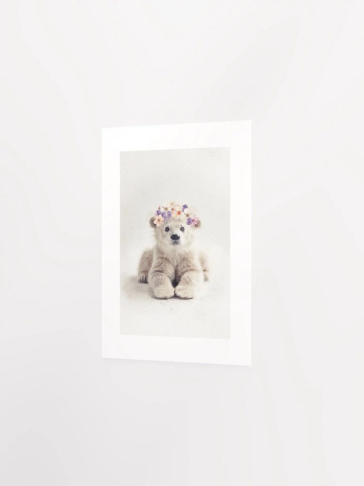 Cuddly Polar Bear Cub Passepartout Print product image (2)