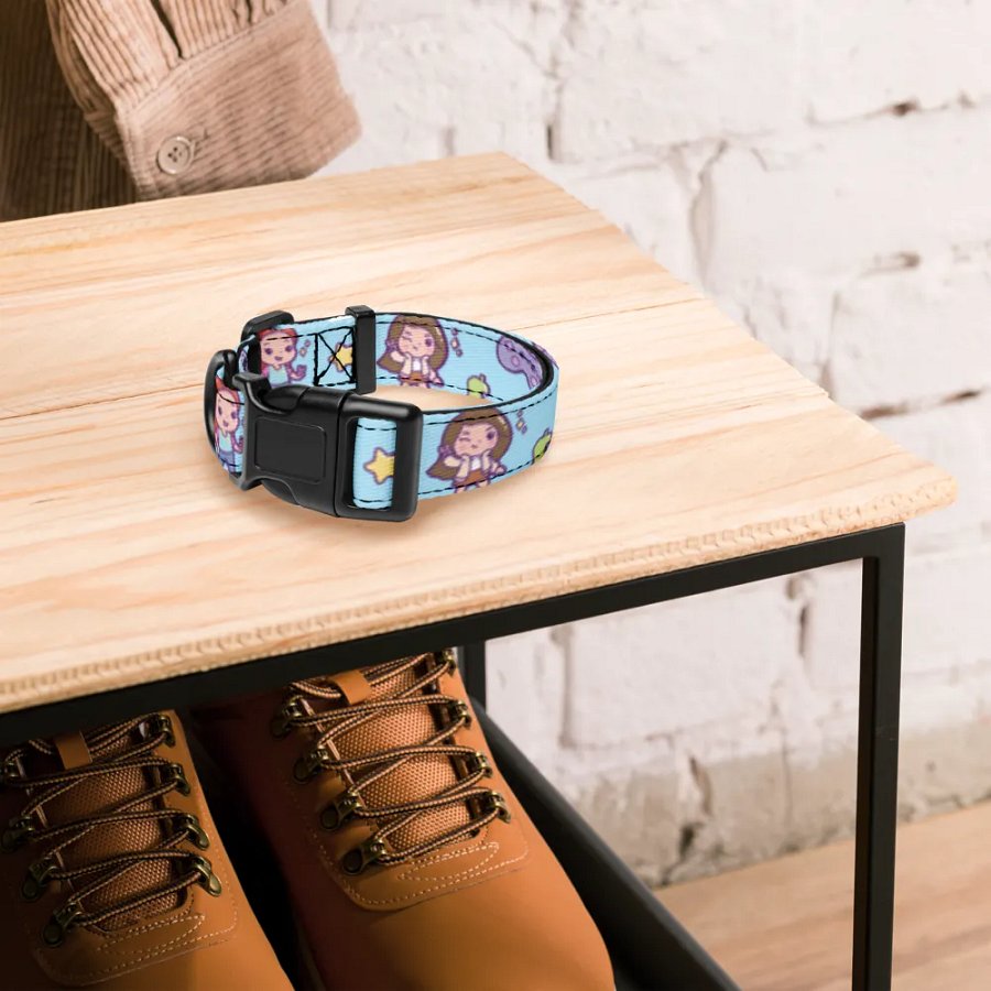 Alex & Tely Pattern Pet Collar - Blue product image (3)