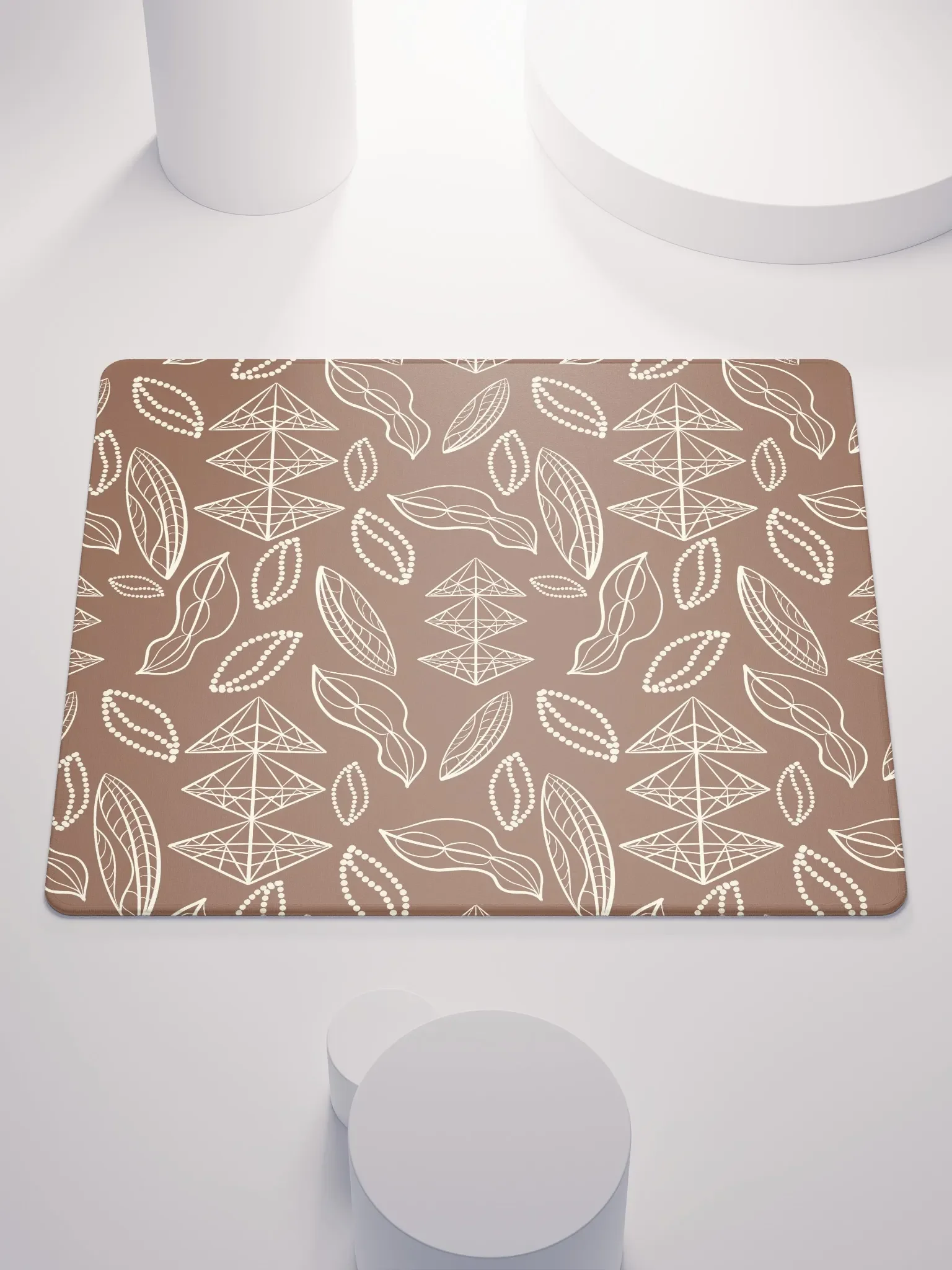 El Yunque Brew Bliss: Abstract Coffee Bean Earthy Gaming Mousepad product image (2)