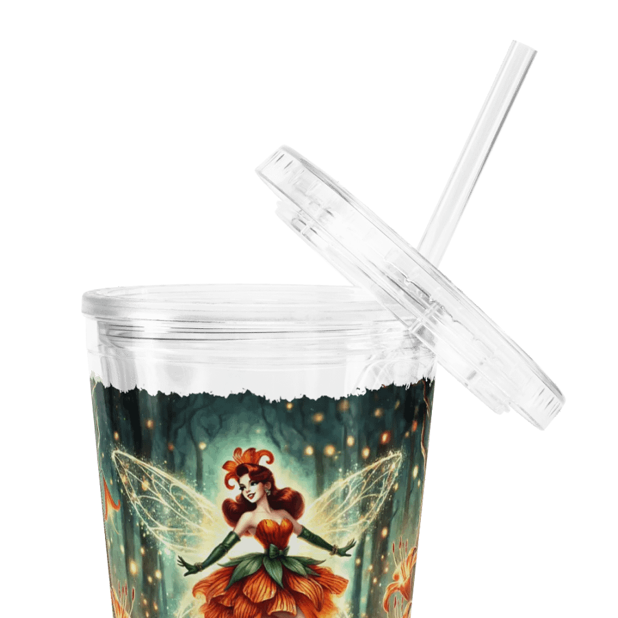 Enchanted Orange Lily Fairy Double Wall Tumbler product image (5)