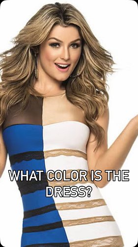 What color is the dress? The answer you’ve been waiting for.