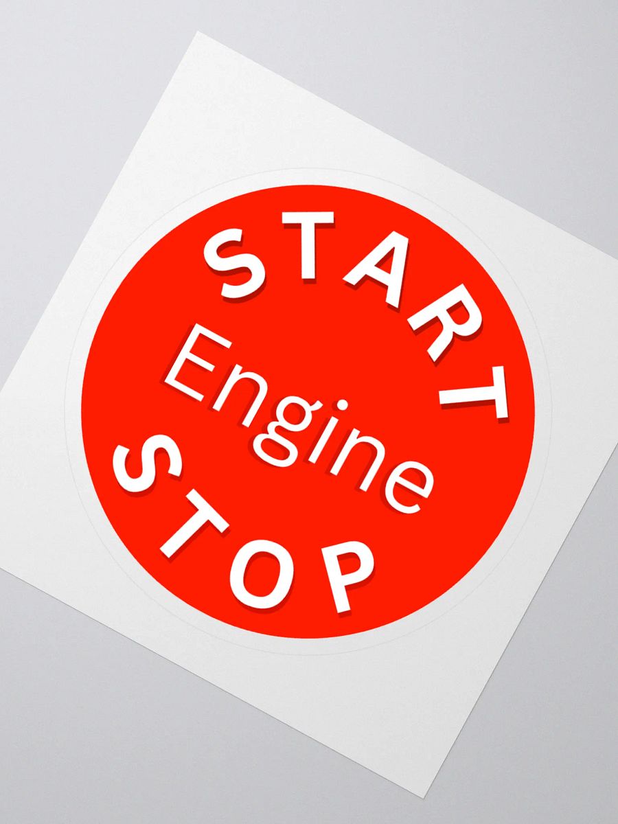 Engine Start/Stop Kiss Cut Stickers product image (2)