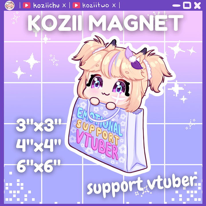 Emotional Support VTuber Magnet product image (1)