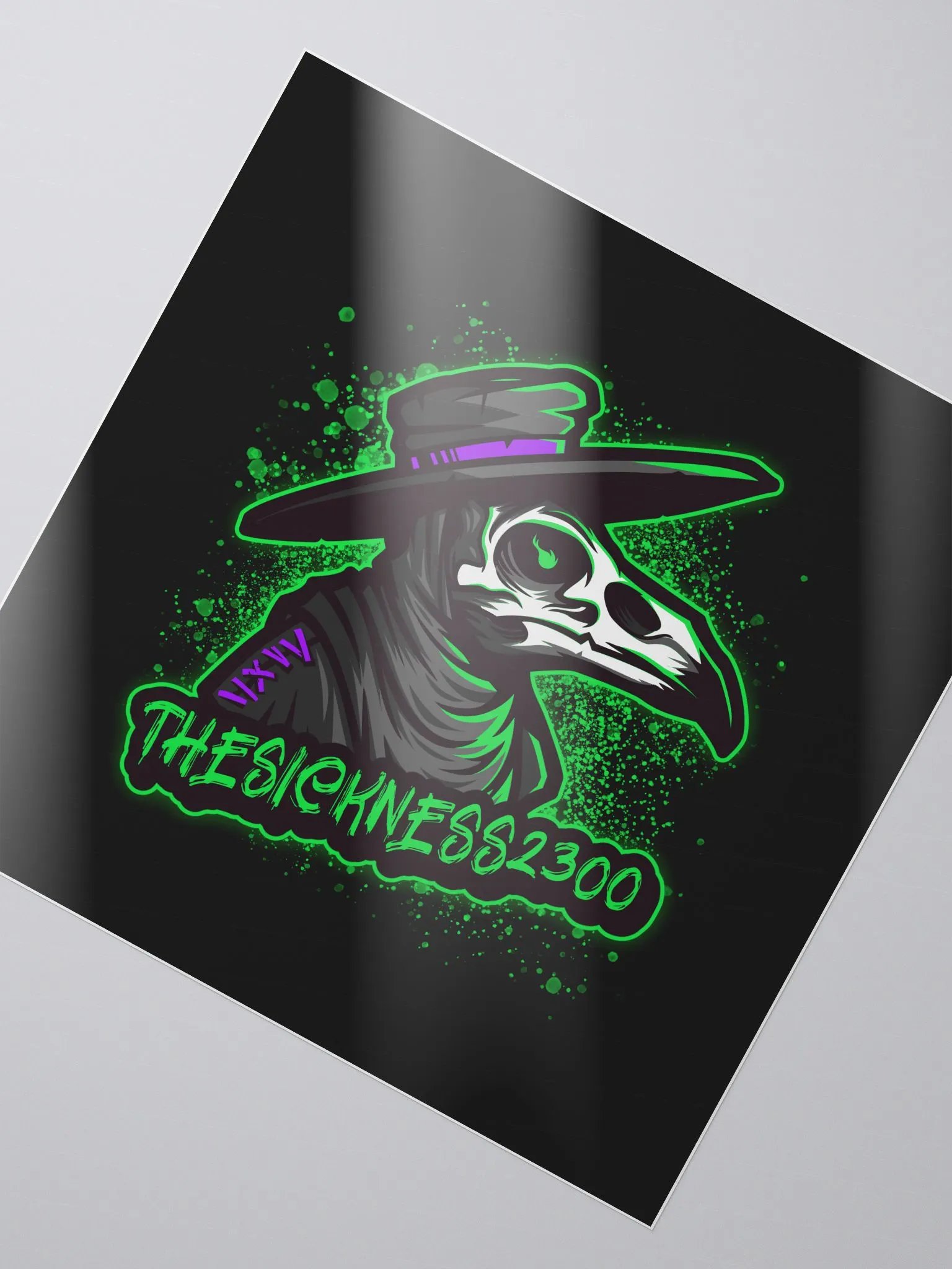 theSICKNESS black background sticker product image (2)