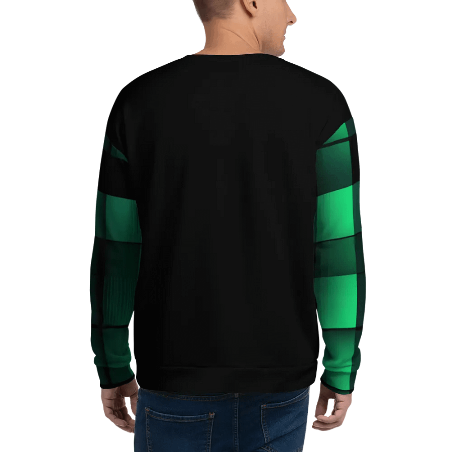 Black And Green Squares Unisex Sweatshirt product image (7)