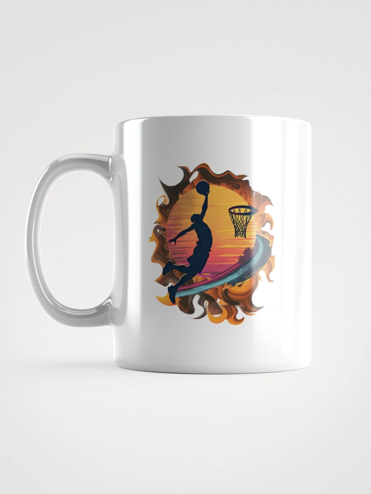 Space Shooter Basketball Sunset Slam Dunk Mug product image (1)