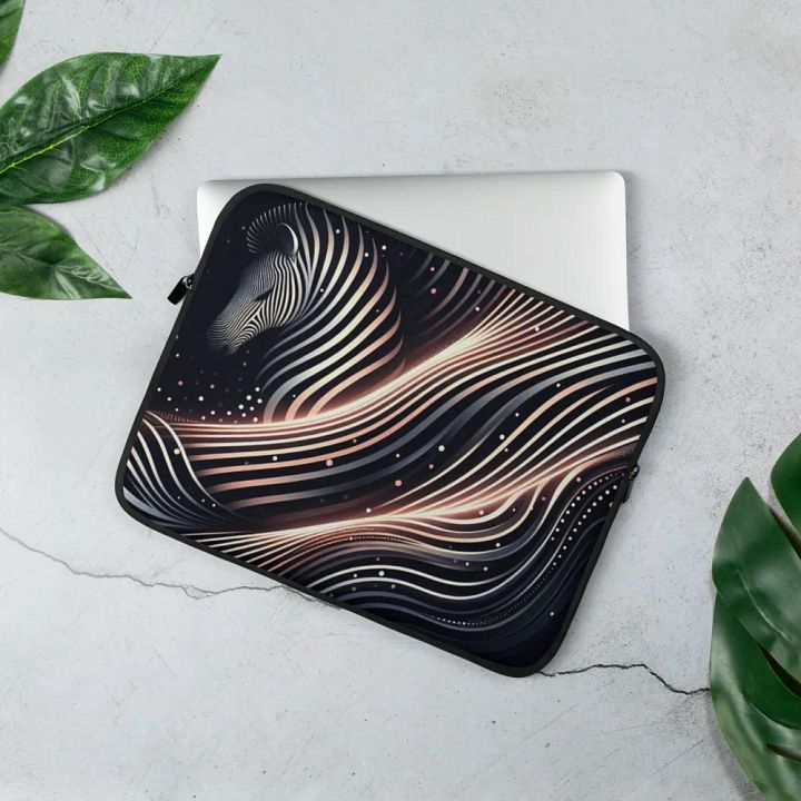 Zebra Waves Laptop Sleeve product image (2)