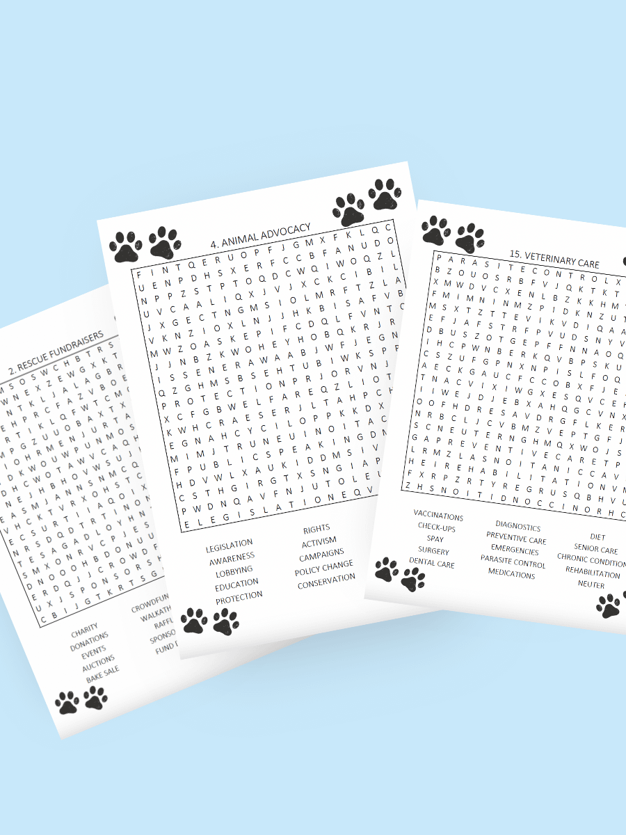 The Purrfect Word Search: Rescue and Pet Themed Word Search product image (3)