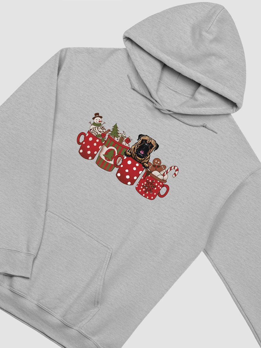 Cute Bullmastiff in a Christmas Cup Hooded Sweatshirt | Funny Christmas Pup in a Cup product image (25)