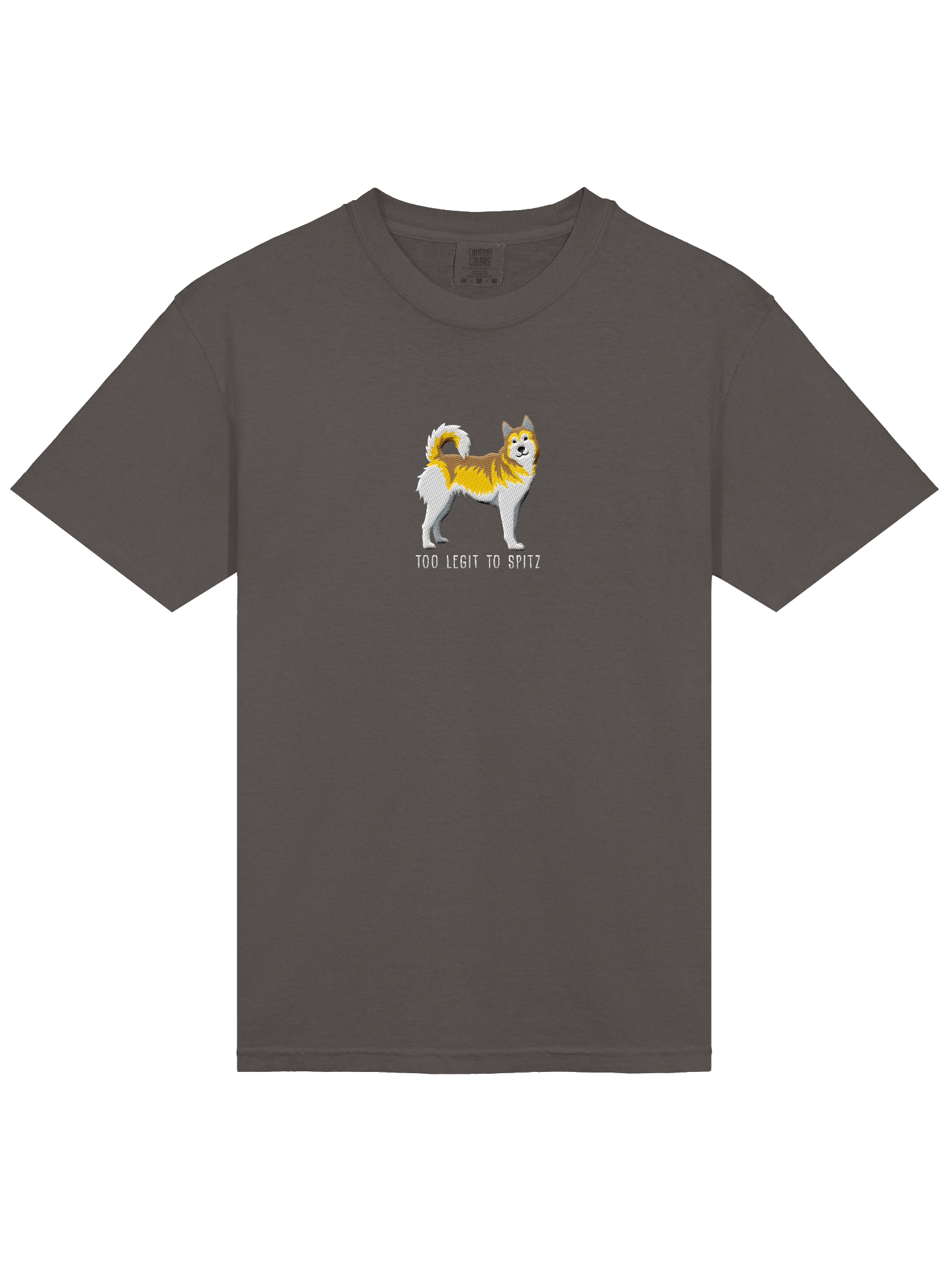 Too Legit to Spitz T-Shirt(Embroidered) of a Siberian Husky(Lemon) product image (13)