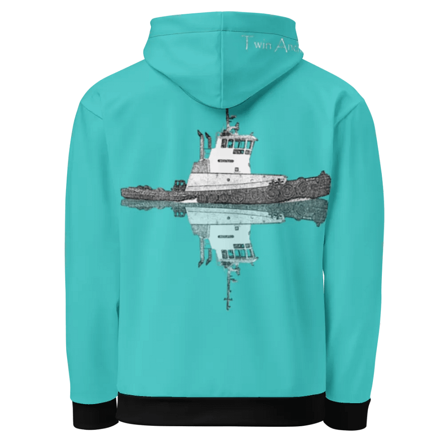 Dark turquoise Westrac tug Hoodie product image (4)