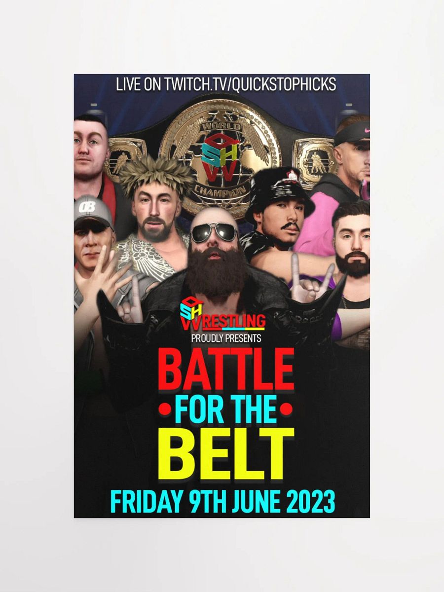 QSHW BATTLE FOR THE BELT COMMEMORATIVE POSTER product image (4)