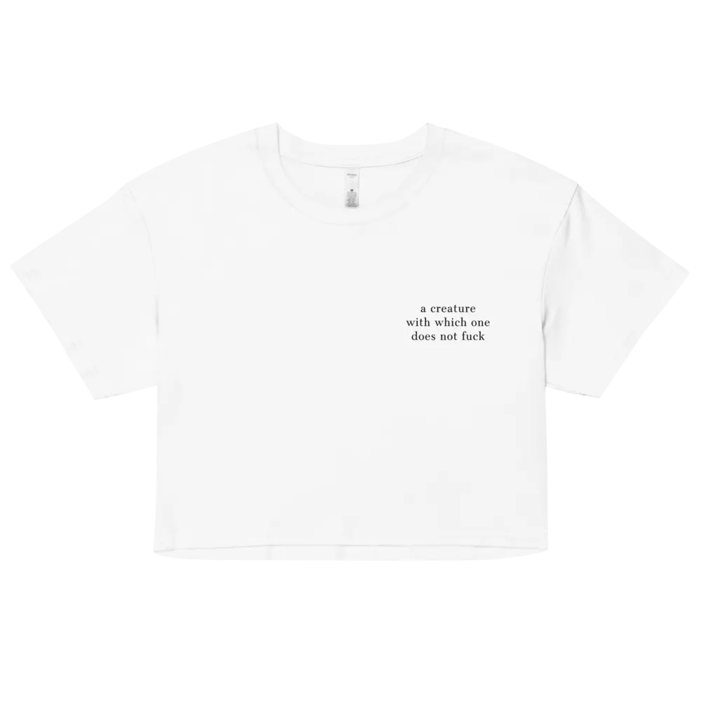 Creature With Which One Women's Crop Top Embroidered product image (22)