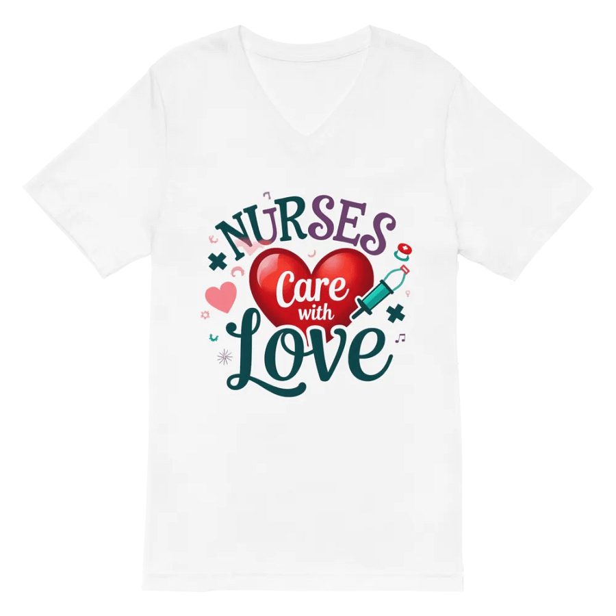 Nurse Love: Illustrated V-Neck T-Shirt product image (6)