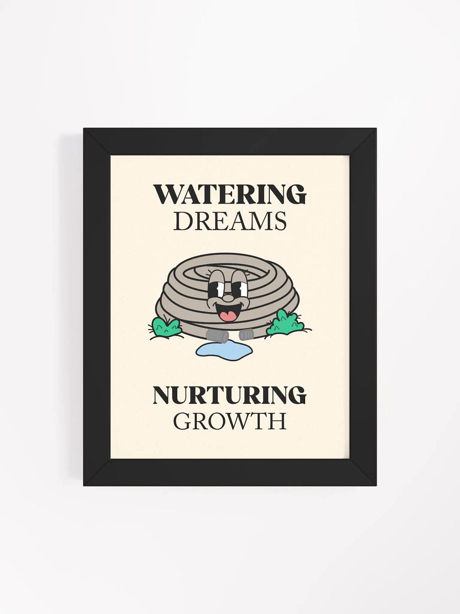 Water Dreams Retro Gardening Water Hose Motivational Quote Framed Wall Art Print product image (45)