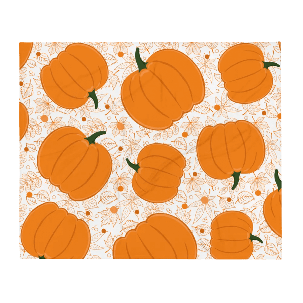 Cozy Fall Pumpkin Throw Blanket | Autumn Home Decor product image (1)