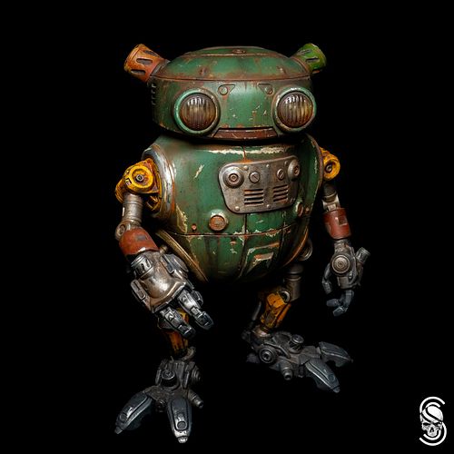 Eddie the robot by @paulbraddock Forgot i didnt have a pic of this guy up! it's one of the original resin kits #robot #scalem...