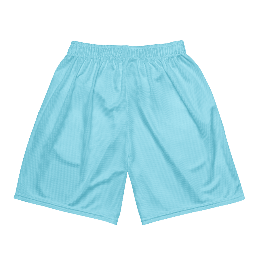Women's | BRN.2C.C.™ Mesh Shorts | Coastal Cool Meets Sporty Style | Recycled Unisex Activewear 🌊🔥| White Logo on Blizzard Blue product image (5)