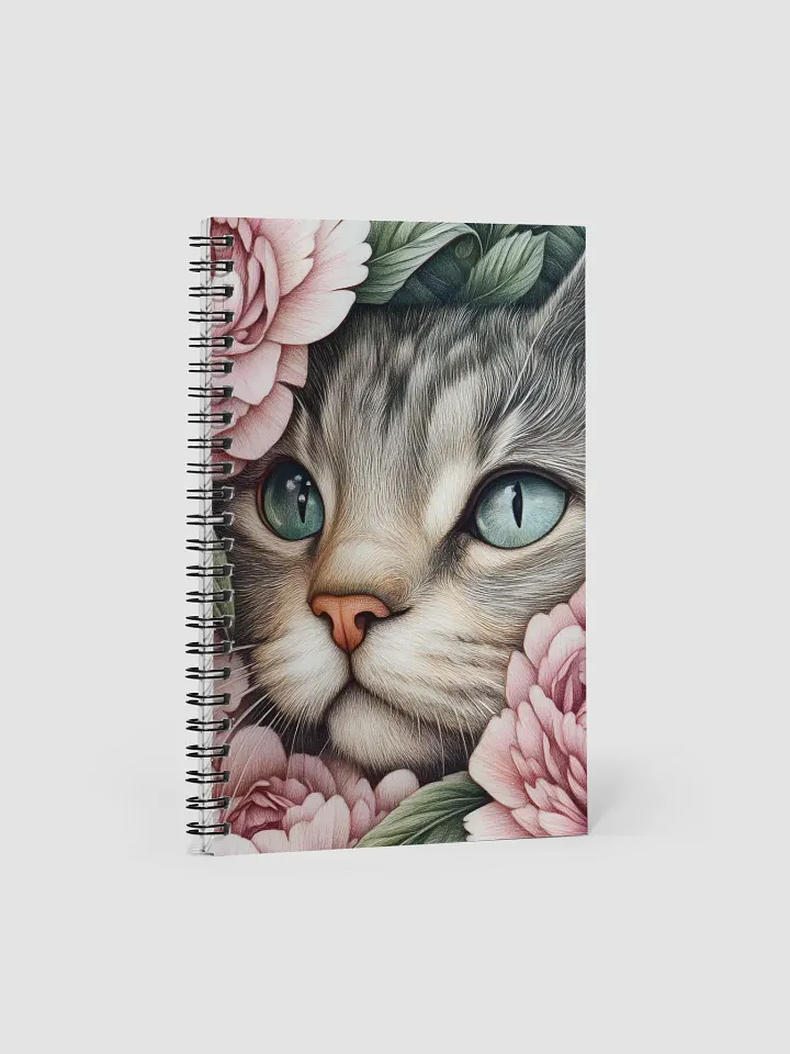 Peony Cat Spiral Notebook product image (1)