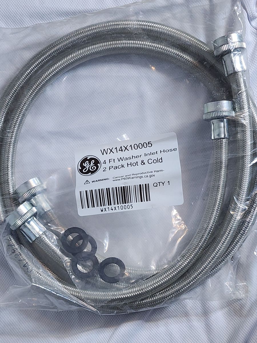 GE 4'ft. Washer Inlet Hose Kit (2 Pack Hot & Cold) product image (1)