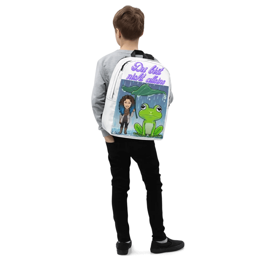 Minimalistischer Rucksacktasche mit dem Aufdruck ´´ du bist nicht alleine´´ product image (6)