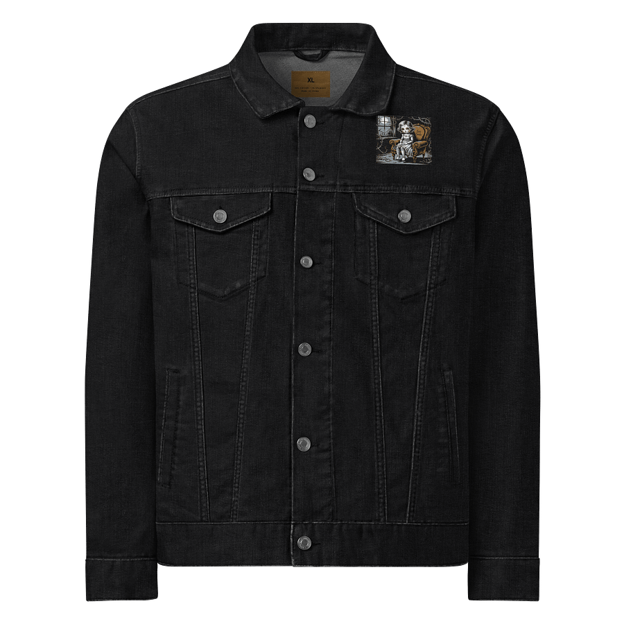 Midnight Veil Designs Haunted Doll Denim Jacket - Black Denim (S-2XL) product image (1)