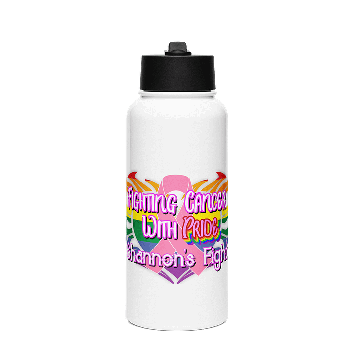 Fighting Cancer w/ Pride - Stainless Steel Water Bottle product image (1)