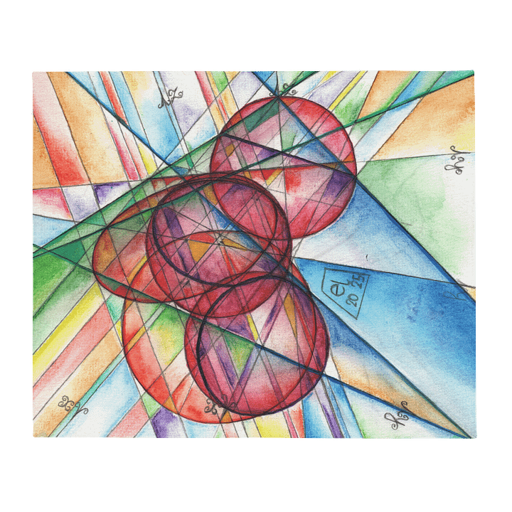 Circles to Circles #5 - Stereographic Projection Mathematical Art Blanket product image (2)