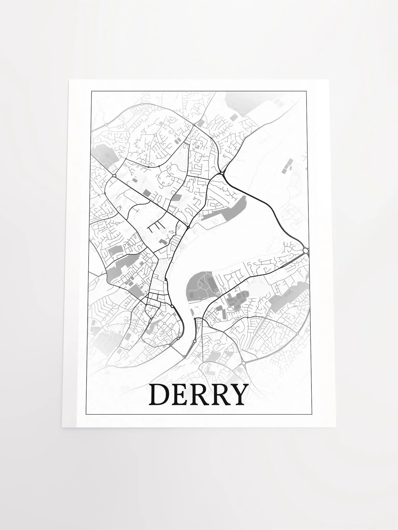 Derry, Northern Ireland, city map print product image (19)