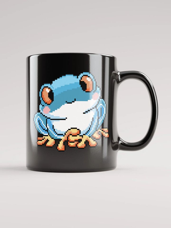 Light Blue Rip the Frog Black Glossy Mug product image (2)