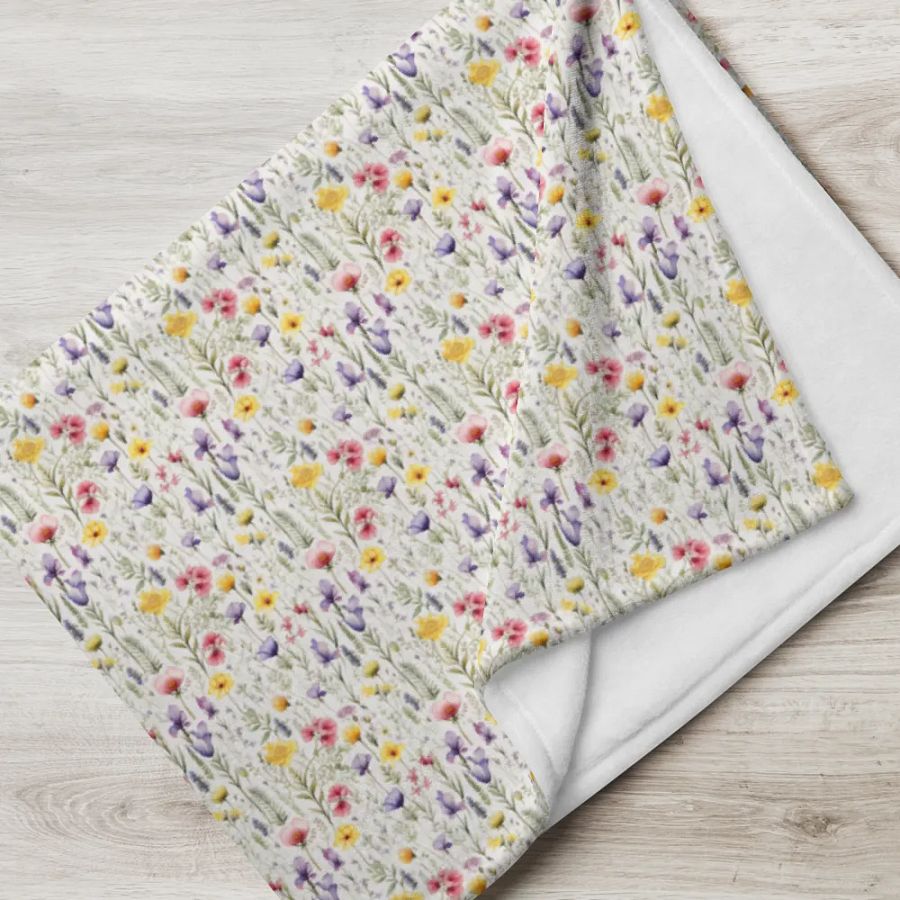 Purple Red & Yellow Flowers Blanket product image (5)