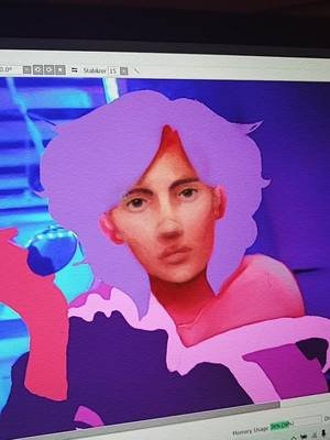 testing out the filter to see if itll pick up on my art #greenscreen #scadbound #oilpaintingfilter #fyp