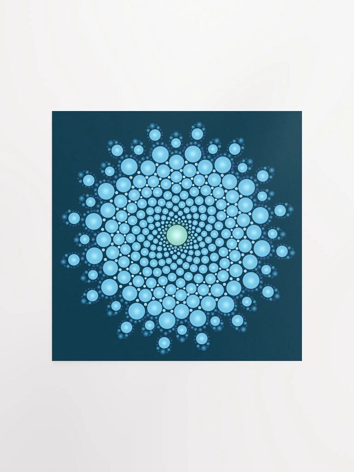 Blue Dot Mandala Enhanced Matte Paper Poster product image (4)