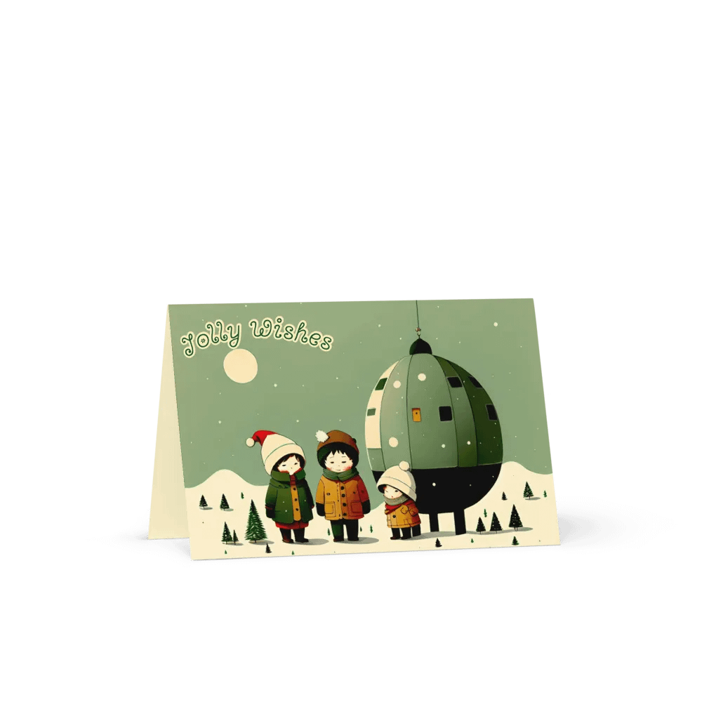 Jolly Wishes, Winter Holiday Card product image (1)
