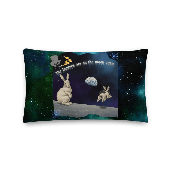 KC, Bunnies on the Moon, Pillow product image (2)