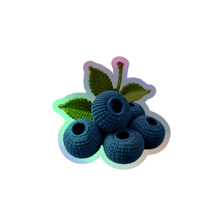 CozyAvocado Kiss-Cut Holographic Sticker Sheet Blueberry #1 product image (2)