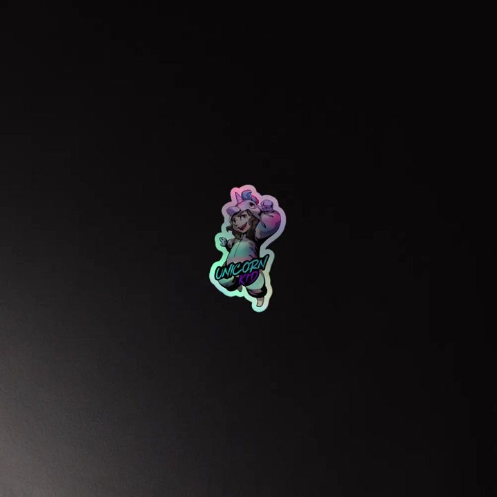 Unicorn Kid Holographic Kiss-Cut Sticker product image (4)