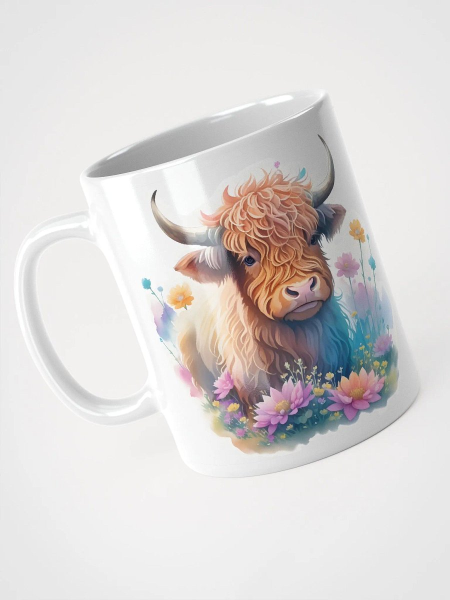 Highland Cow and Flowers Mirrored Mug product image (6)