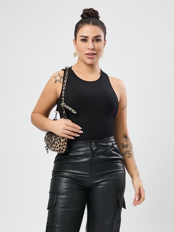 Wholesale high quality sexy high stretch solid color backless tight sleeveless vest product image (5)