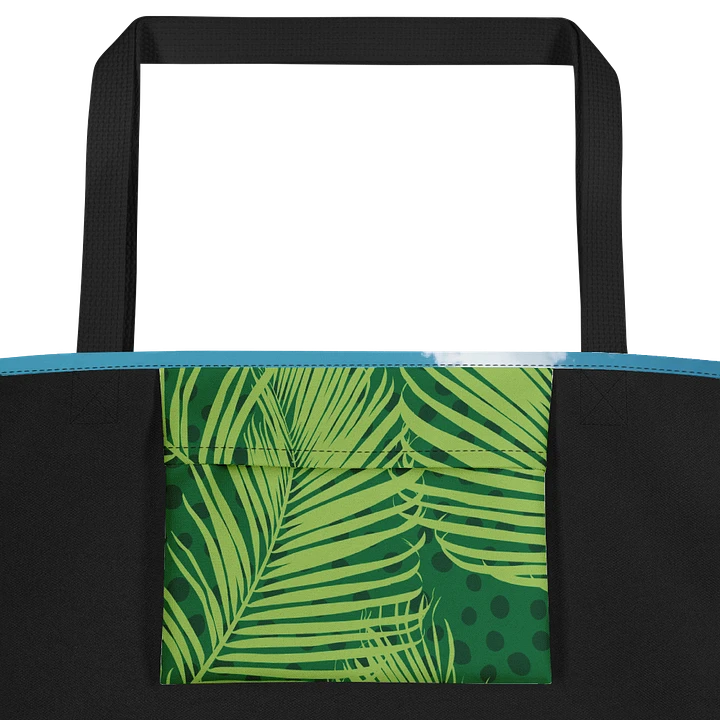 Tote Bag: Stunning Beach Palm Trees Tropical Summer Ocean Scene Design product image (2)