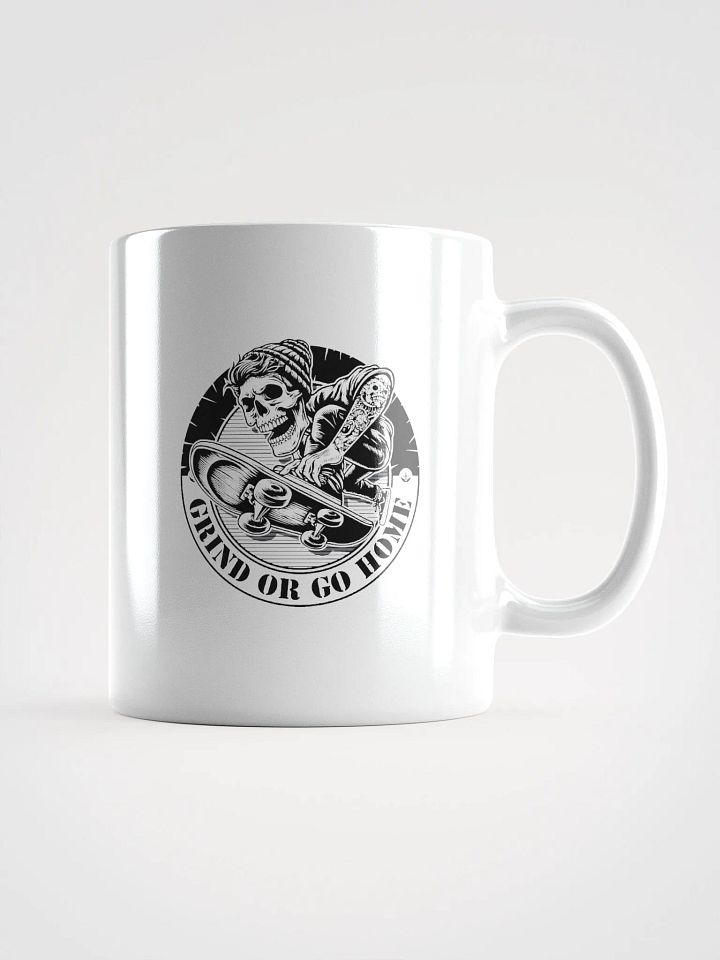 Grind Or Go Home | Skeleton Street Skater Mug product image (1)