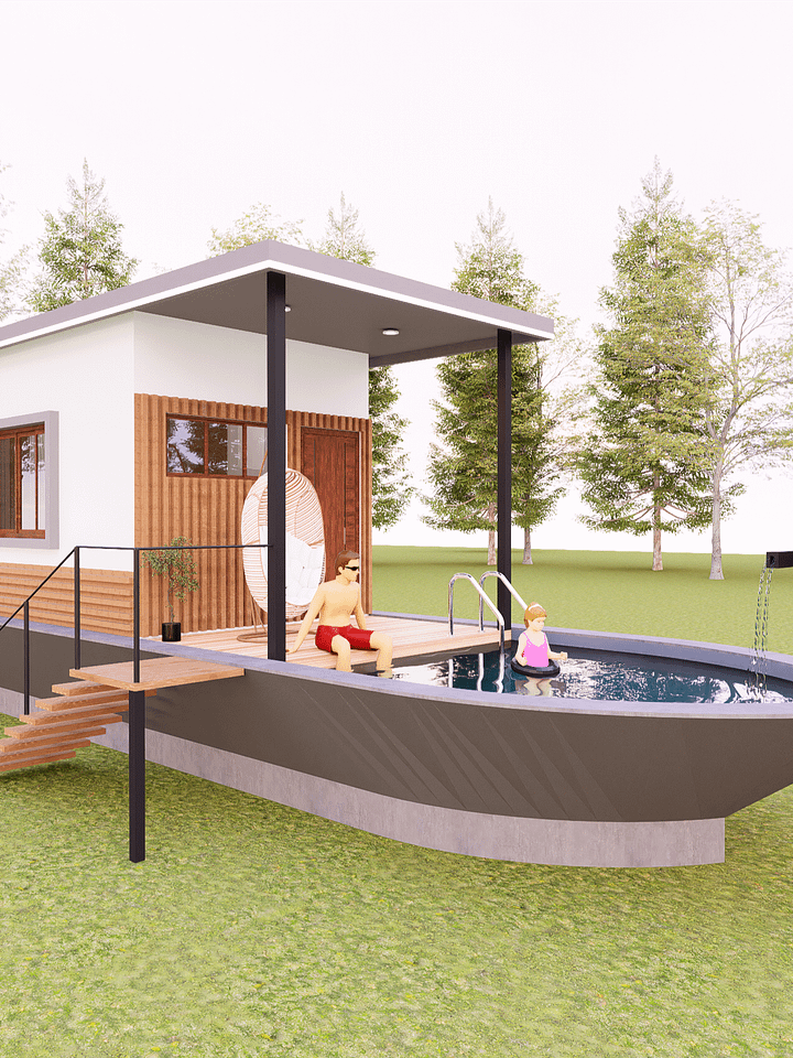 1 BEDROOM BOAT COTTAGE product image (1)
