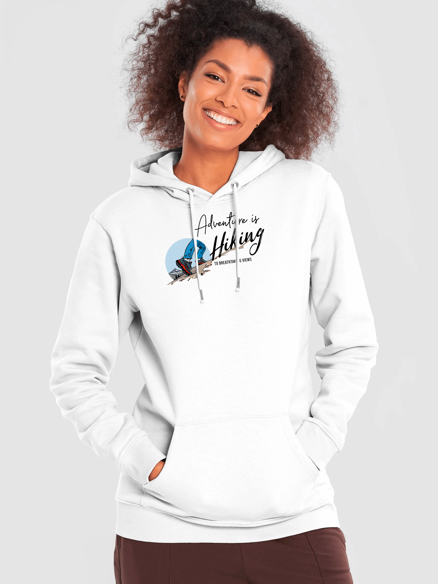 Eco Hoodie - Light - Adventure is Hiking product image (2)