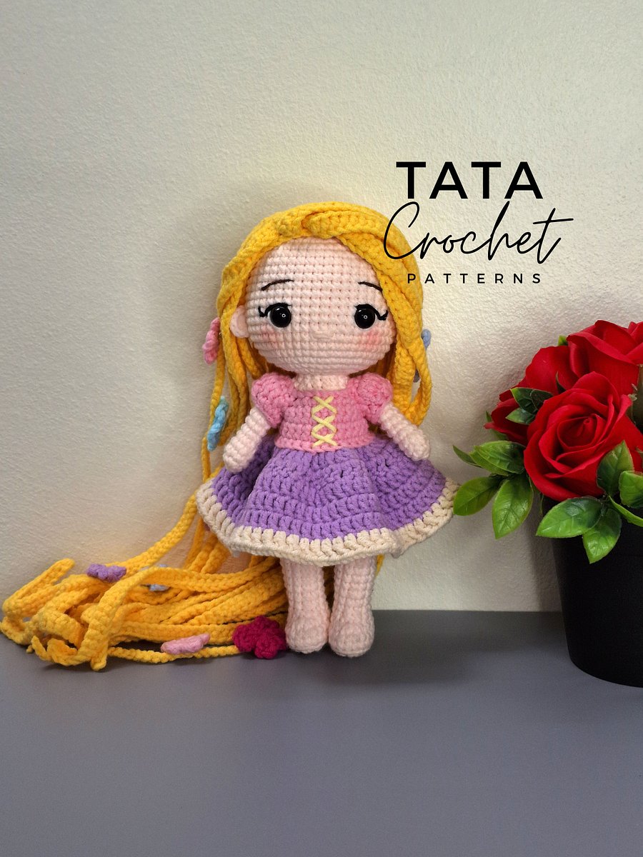 PDF -♡- Doll Dress Up & Transformation -♡- Rapunzel Disney Princess Amigurumi Crochet Pattern product image (8)