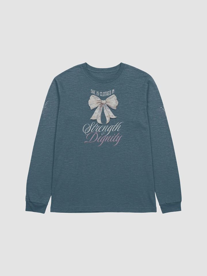Clothed in Strength & Dignity, Proverbs 31- Christian , Long Sleeve,T- Shirt for Women. product image (1)