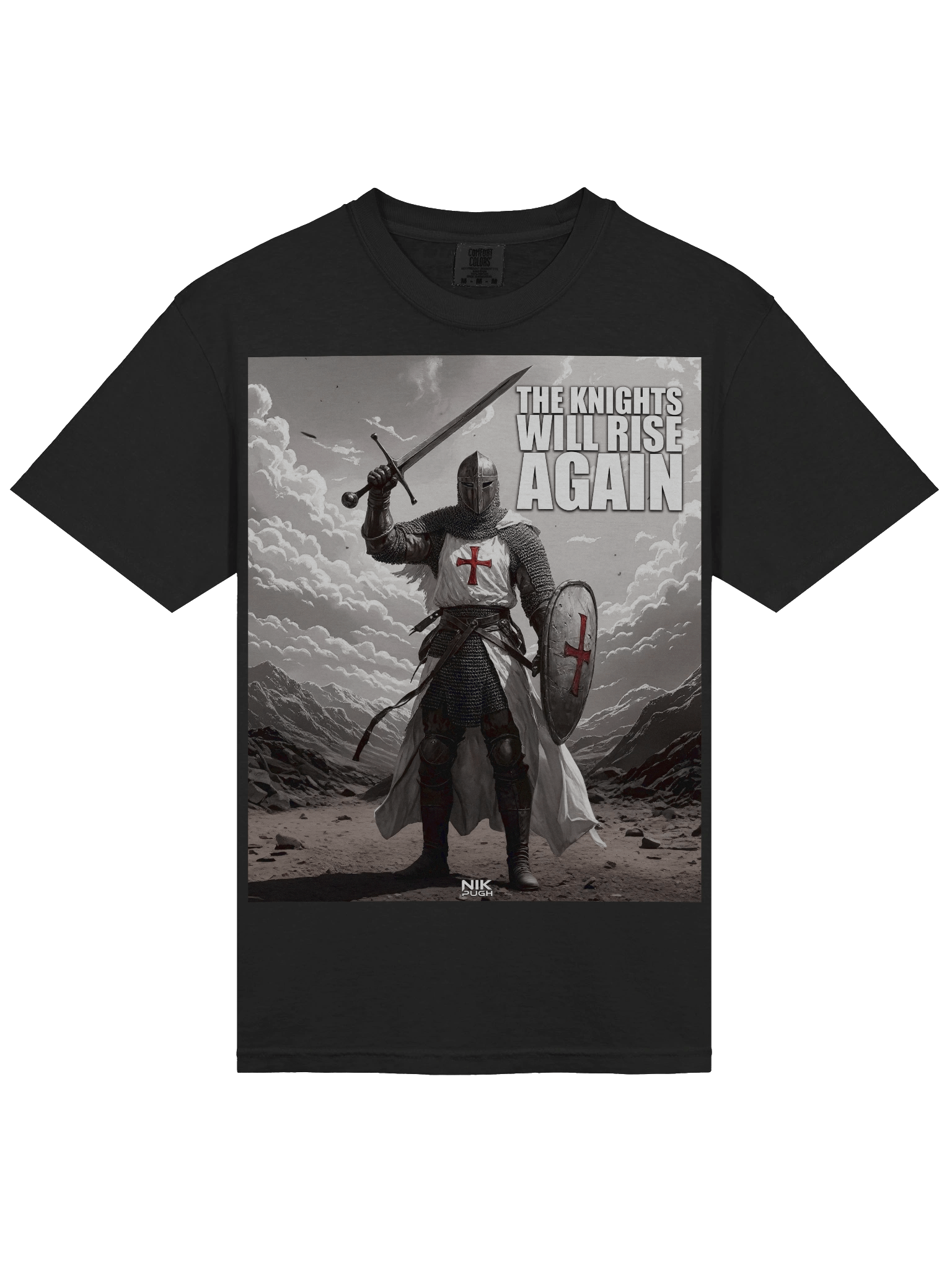 The Knights Will Rise Again – Nik Pugh Music Tee product image (5)