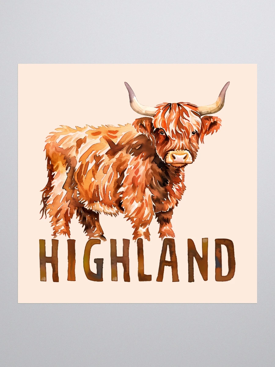 Highland Cow Sticker product image (1)